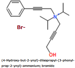 CAS#(4-Hydroxy-but-2-ynyl)-diisopropyl-(3-phenyl-prop-2-ynyl)-ammonium; bromide